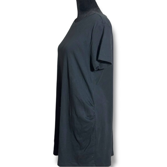 ASOS Classic Black Short Sleeve Crewneck Hip Details T-Shirt Tunic Mini Dress - Picture 4 of 15